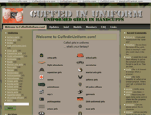 Tablet Screenshot of cuffedinuniform.com